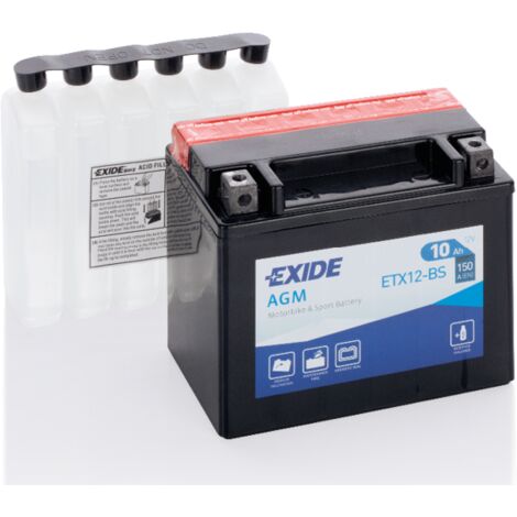 Batería Tudor YTX12-BS para moto AGM Hermética Exide