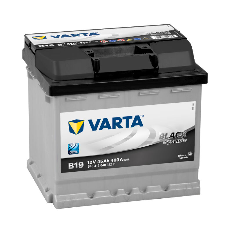 Varta - Batería B19 Black Dynamic 45Ah 12v: Largo 207 x Ancho 175 x Alto 190mm