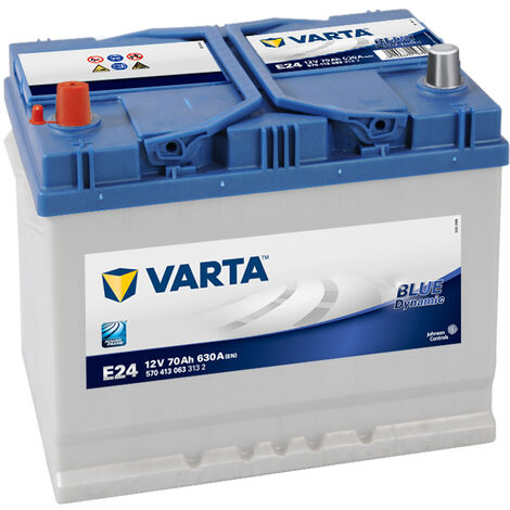 Varta BLACK Dynamic E9 Batería de arranque 570 144 064 3122, 12V, 70Ah  640A/EN : : Coche y moto