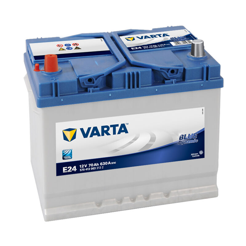 Varta - Batería E24 Blue Dynamic 70Ah 12v: Largo 261 x Ancho 175 x Alto 220mm