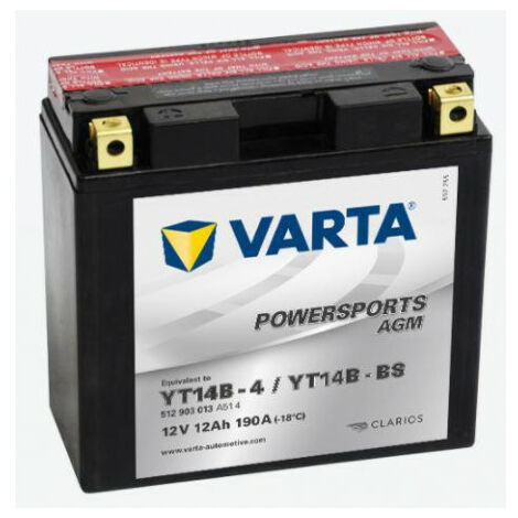 Batería VARTA YT14B-BS 12V 12Ah 190A