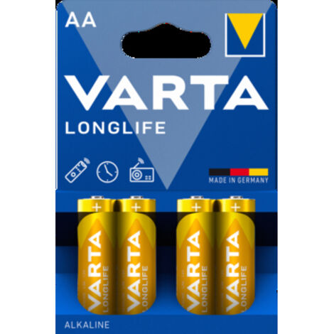 Baterías largoLIFE AA Mignon, 4-er Bli. Varta