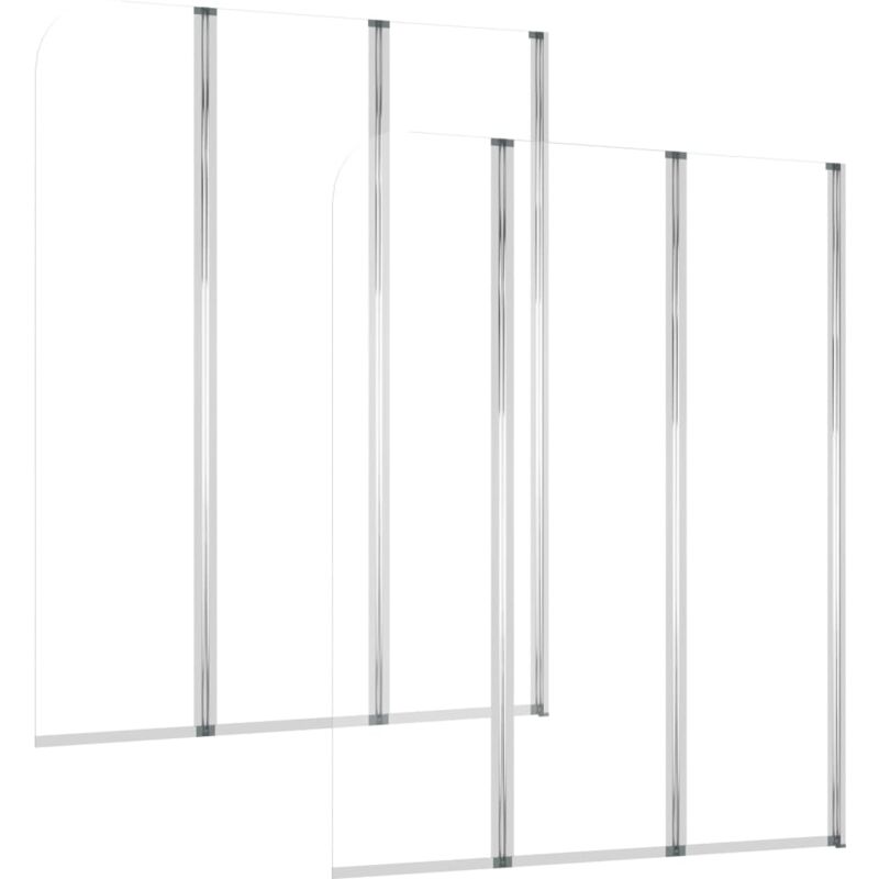 Vidaxl - Bath Enclosures 2 pcs 104x130 cm Tempered Glass Transparent
