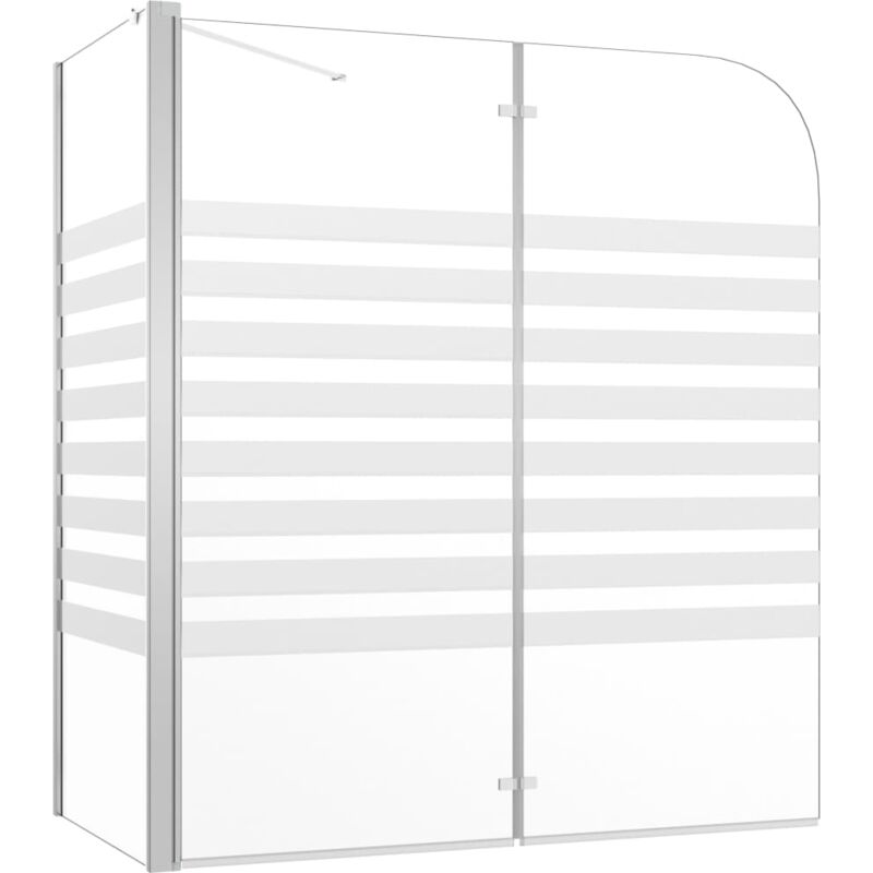Vidaxl - Bath Enclosure 120x68x130 cm Tempered Glass Stripe