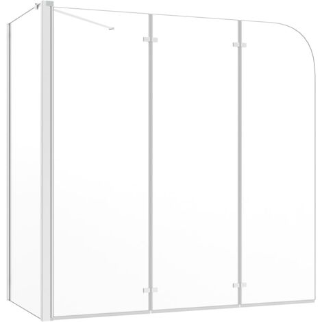 Bath Enclosure 120x69x130 cm Tempered Glass Transparent vidaXL