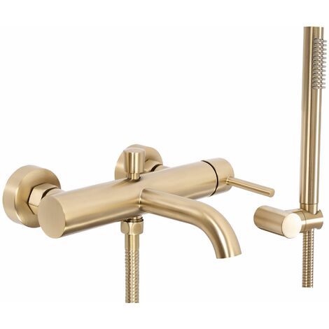 Bath Faucet REA Lungo Brush Gold