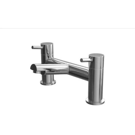 Bath Filler Bathroom Tap Chrome Finish Round Modern Style Dalton