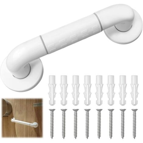 Bath grab bars with non-slip grip and safety lights, bath grab bar, towel rail with stainless steel inner tube, 30cm, for the elderly