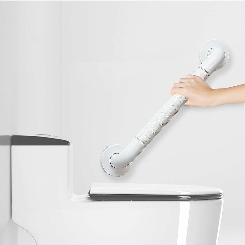 Image of Osqi - Bath Grab Rail, 40cm/16inch Non-Slip Shower Grab Handle, Safety Support Wall Grab Bar with Stainless Steel Inner Tube and Nylon Outer Case