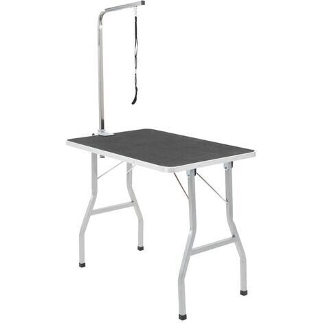 Bath Grooming Table for Dogs Cats Pets Adjustable 1 Loop vidaXL