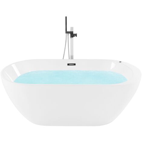 Bath Hot Tub Spa Free Standing Jets White Nevis