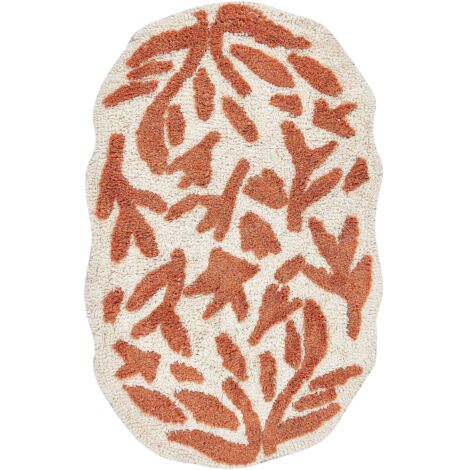 Bath Mat DERIK Orange 60 x 90 cm Cotton