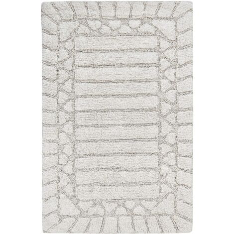 Bath Mat TEKKE Light Beige 60 x 90 cm Cotton
