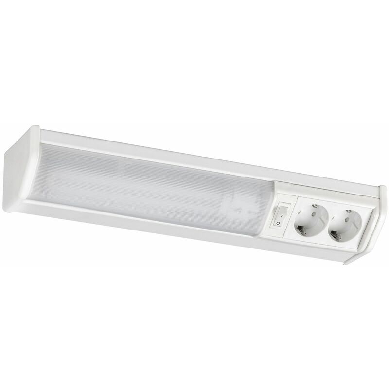 Image of Bath metallo luce bianca l plastica: 8.5 cm b: 41 cm h: 6,5 cm con interruttore