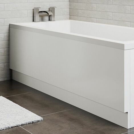 Bath Panel Pack Set Acrylic Side End Gloss White 1700/750mm Bathroom Modern