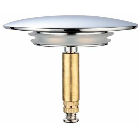 Bath Plug Sink drain Plug, Bathroom Kitchen Universal Basin Plug Stopper Adjustable Pop up Seal Bathtub Plug,Copper Chrome Finish, 70mm/43mm (70mm)