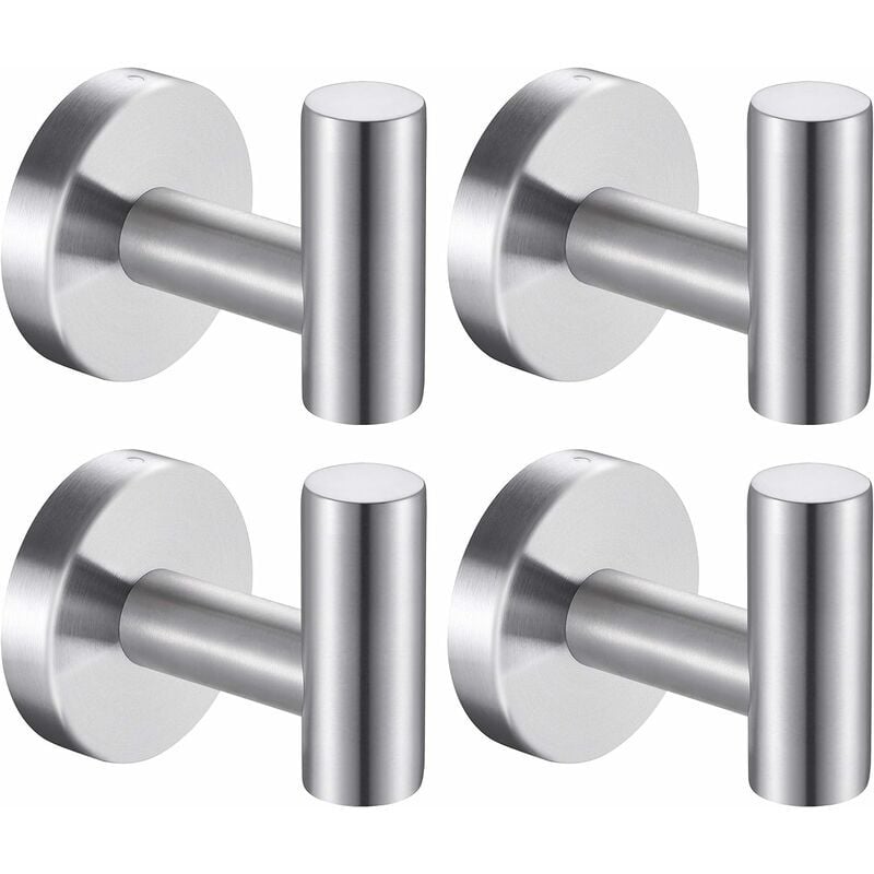 Bath Towel Hooks Hook Holder Wall Rack Heavy Duty Wall Hooks sus 304 Stainless Steel Coat Rack Bathroom Closet Door Bedroom Hotel Kitchen Garage