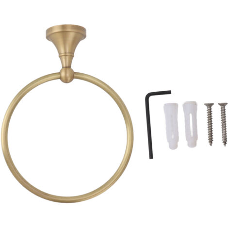 Bath Towel Ring Copper Round Wall Mounted Hand Shower Towel Holder Rack for Bathroom 960830