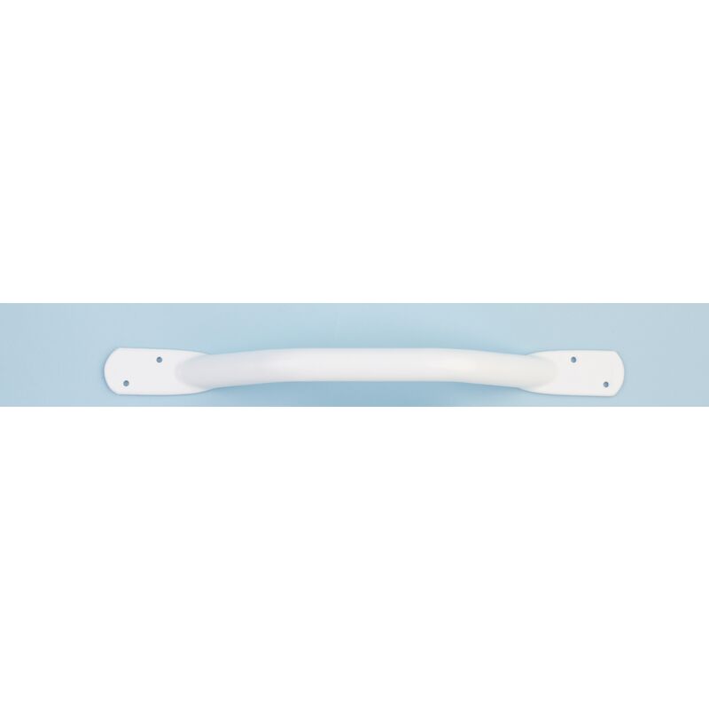 Bathex Essential Straight Flat End Grab Rail 450mm (L) White - White