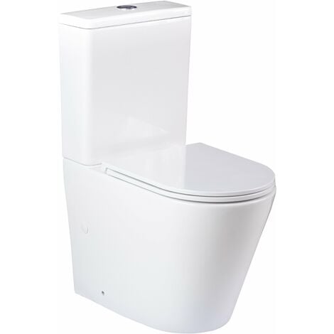 BATHME B009382 ELEGANCE Inodoro Rimless Completo Blanco