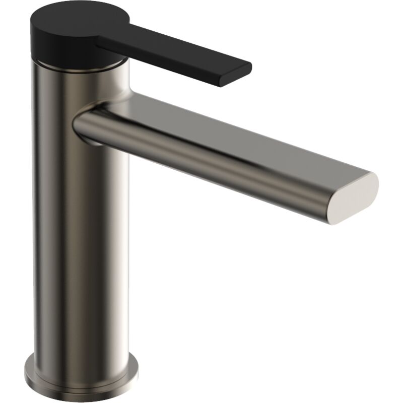 

EL4011G ELIPTICA Monomando Lavabo Acabado Gun Metal Con Maneta Negra - Bathme