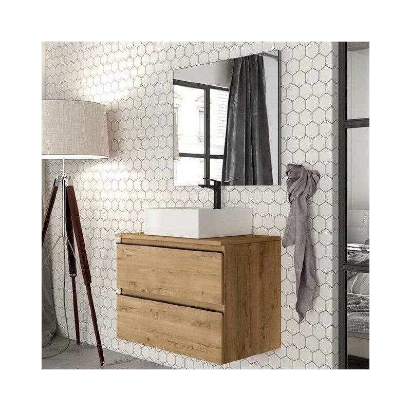 

BATHME MADISON SQUARE Conjunto Completo Mueble Roble Ostippo - Medida: 80 CMS