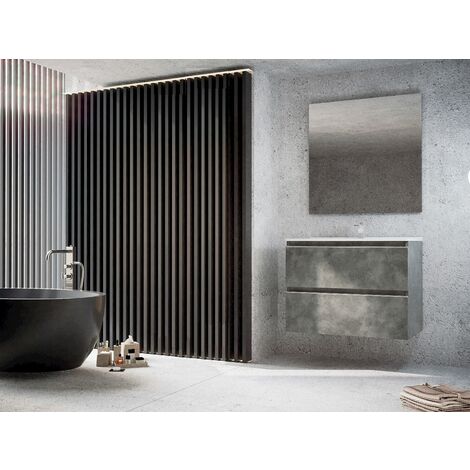 BATHME MADISON TOP Conjunto Completo Mueble Cemento - Medida: 100 cms - ref: CNB163MM+SA.LIECO10146+CNB23G