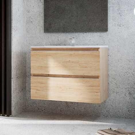 BATHME MADISON TOP Mueble de Baño con Lavabo Bambú - Medida: 100 cms - ref: CNB163UU+SA.LIECO10146