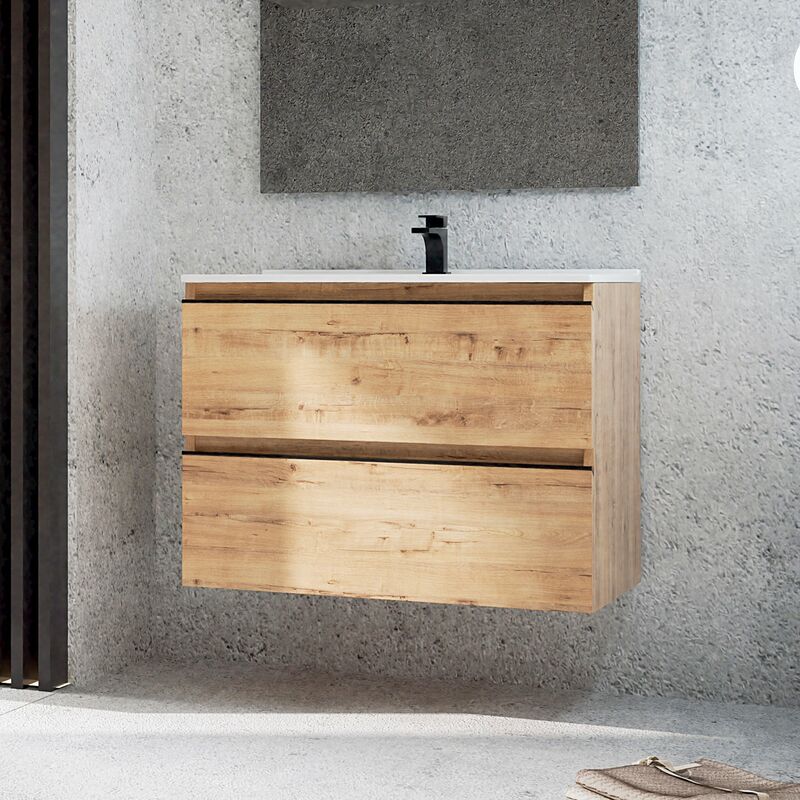 

BATHME MADISON TOP Mueble+Lavabo Roble Ostippo - Medida: 100 CMS