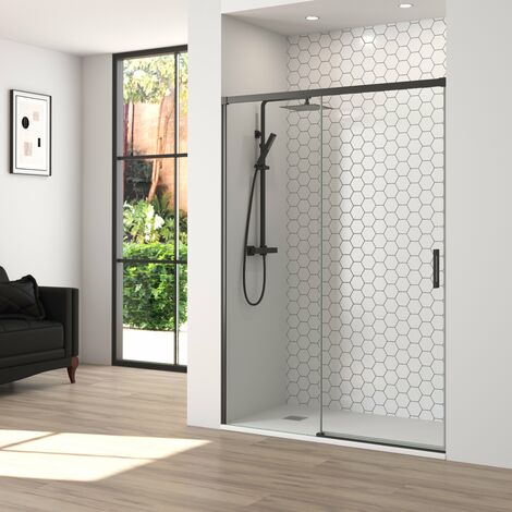 BATHME NIXON Frontal Ducha Fijo+Corredera Negro