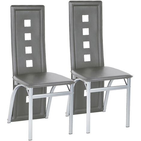 BATHRINS® Conjunto de 2 sillas de comedor - gris - estilo contemporáneo
