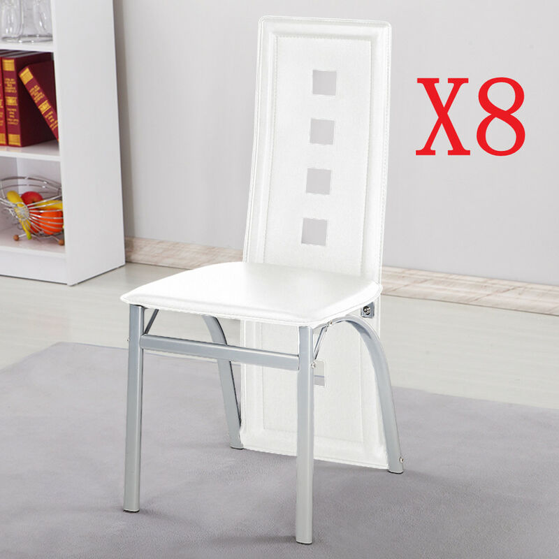 

® Conjunto de 8 sillas de comedor - blanco - estilo contemporáneo - Bathrins