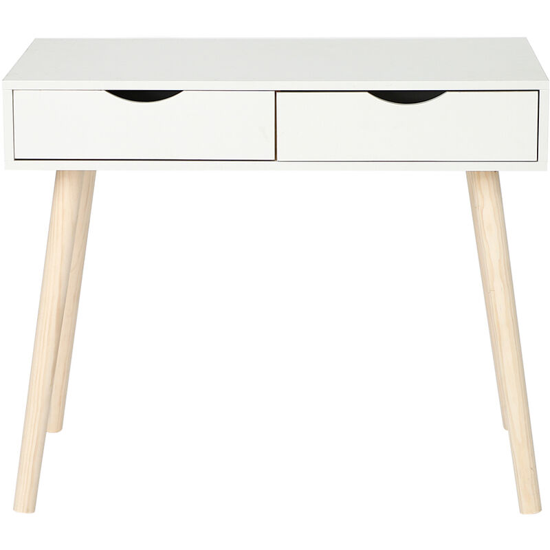 

BATHRINS®Escritorio, escritorio minimalista blanco, mesa de computadora, escritorio, sala de estar, dormitorio, mesa de café, 90 x 45 x 77 cm