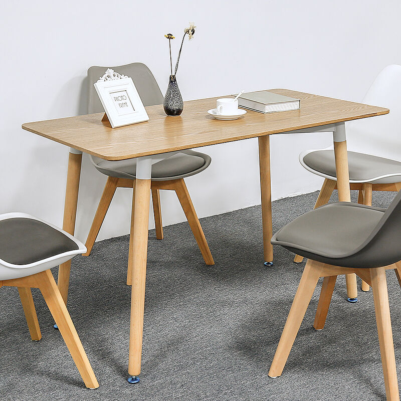 Bathrins - ®Esstisch,Esstisch im nordischen minimalistischen Stil in Holzfarbe,Versandverpackung,Schreibtisch,Computertisch,110 x 60 x 75cm