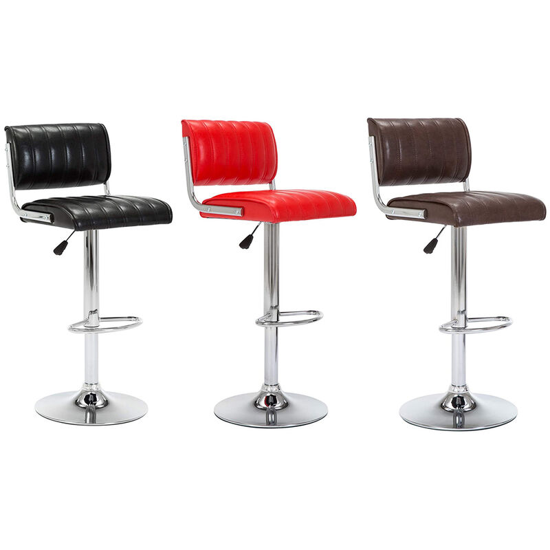 

BATHRINS®Lote de 8 Taburete de Bar Altura Ajustable con Respaldo Set de 8 Taburetes Color Café