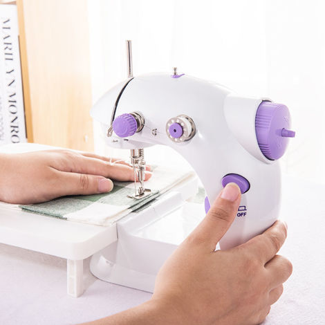 BATHRINS®Machine à Coudre, léger, Complet, Table d'extension，balnc-violet