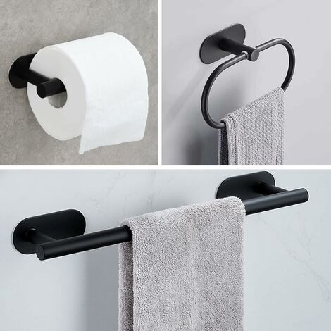 Space Aluminum Black And Gold Square Cabinet Kitchen Paper Towel Holder  Toilet Roll Holder Punch-Free Toilet Paper Holder - AliExpress