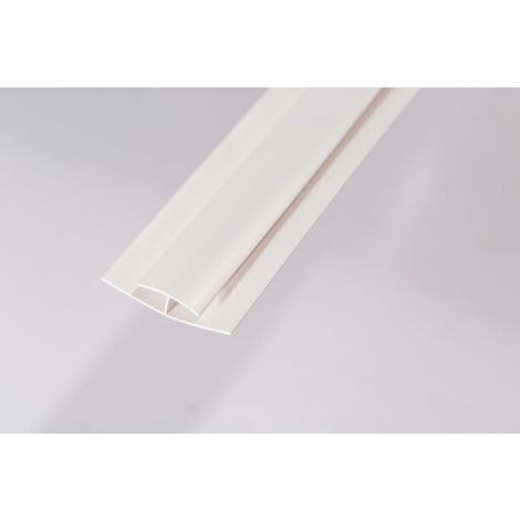 Bathroom And Kitchen Cladding Aqua Pvc Panel Division Bar H Trim For Wall Ceiling 2700mm White