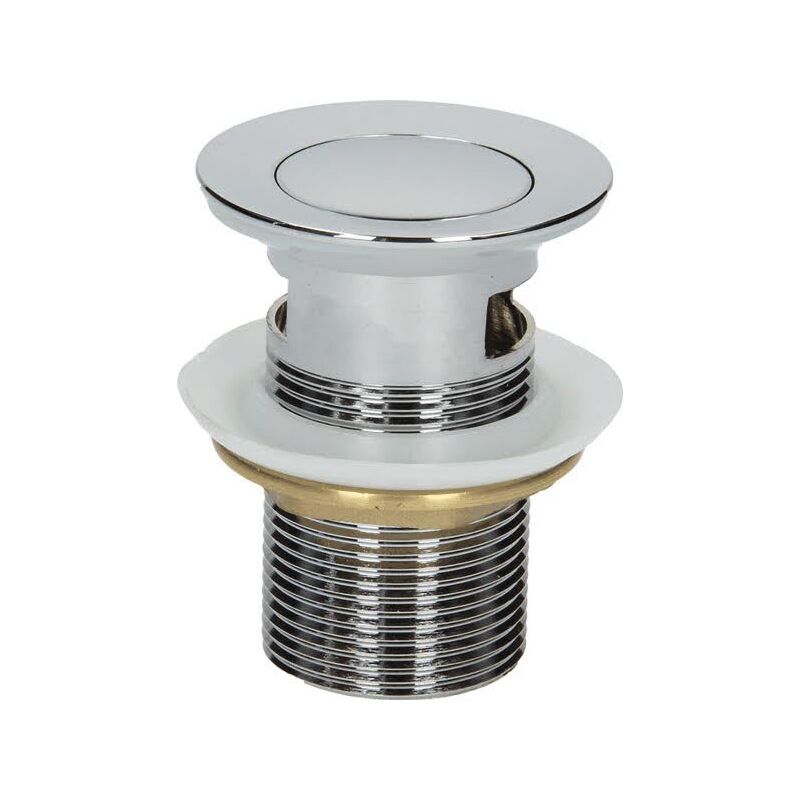 Bathroom Basin Press Top 1/4 Slotted Chrome Waste