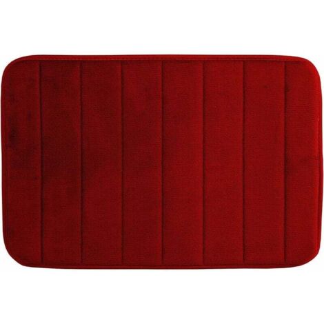 Bathroom Bath Mat / Bed Mat with Memory Foam, 30x50cm, Absorbent and Non-Slip Shower Mat/ Washable, Fluffy, Soft Bathroom Rug Runner/ Comfort Bath Mat/ Bath Mat Red