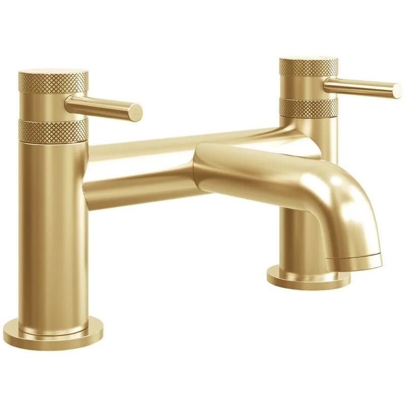 Core Brushed Brass Modern Round Style Bath Filler Bathroom Tap