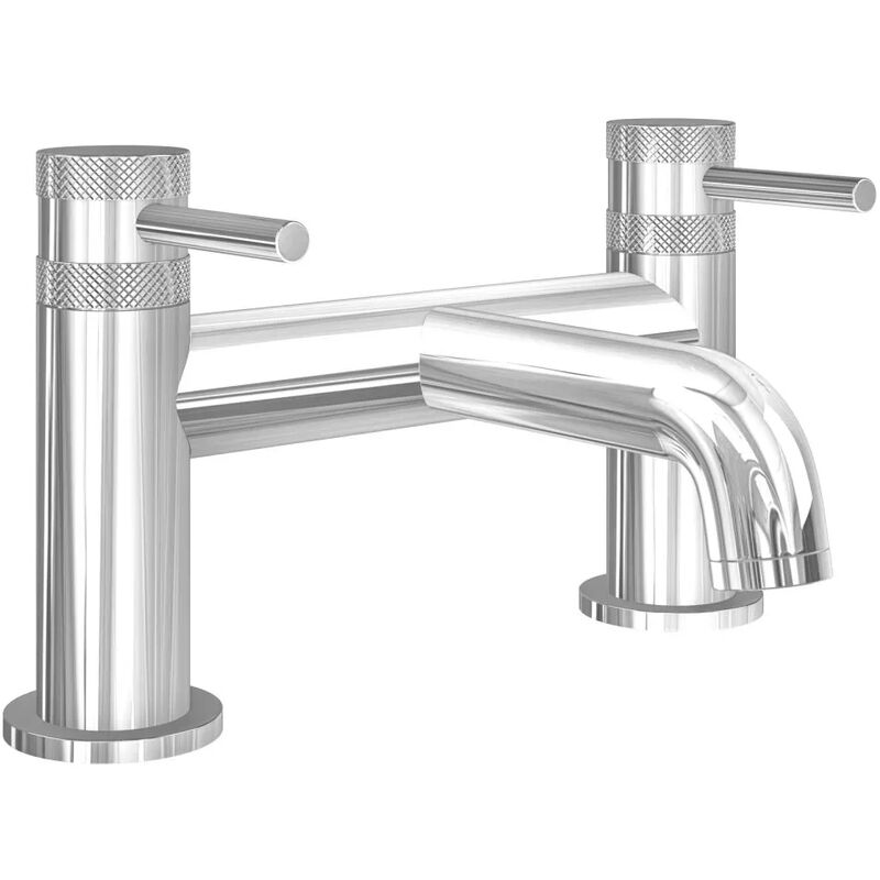 Core Chrome Finish Modern Round Style Bath Filler Bathroom Tap