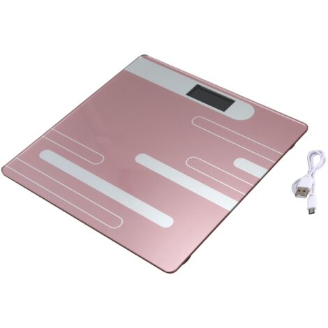 Bathroom Body Floor Scales Glass Smart Electronic USB Charging LCD Display Weighing Digital Weight Scale