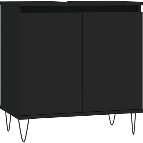 Bathroom Cabinet Black 58x33x60 cm Engineered Wood vidaXL