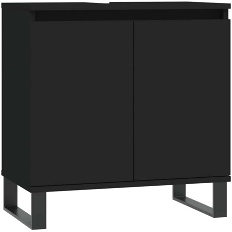 Bathroom Cabinet Black 58x33x60 cm Engineered Wood vidaXL