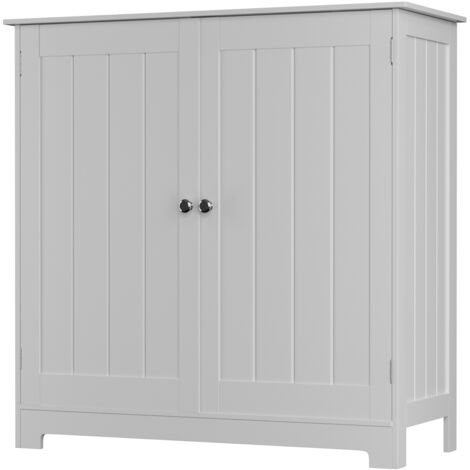 Bathroom Cabinet Floor Standing Storage Cupboard Basin Under Sink Shelf Unit White Racking