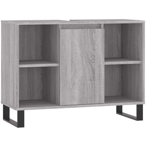 Bathroom Cabinet Grey Sonoma 80x33x60 cm Engineered Wood vidaXL