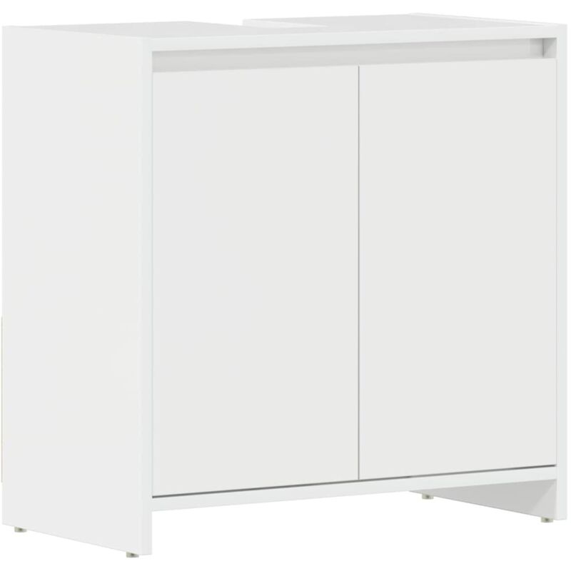 Bathroom Cabinet High Gloss White 60x33x58 cm Chipboard - VIDAXL