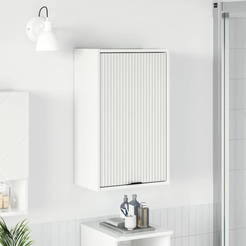 Bathroom Cabinet With Door High Gloss White 39 X 23.5 X 65 Cm Vidaxl