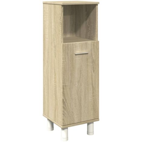 Bathroom Cabinet Sonoma Oak 30.5x30x95 cm Engineered Wood vidaXL